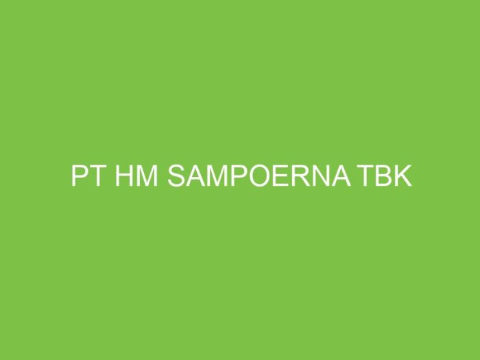 PT HM Sampoerna Tbk